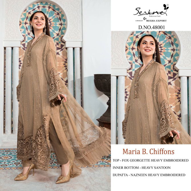 Serene Maria B Casual Wear Heavy Chiffons Georgette Pakistani salwar Kameez Collection